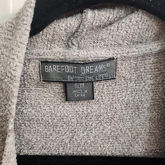 Barefoot Dreams Gray Open Cardigan Size S/M - Picture 2 of 5